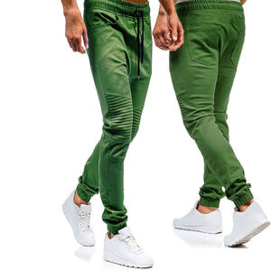2024 personnalisé haute qualité mode couleur verte hommes sport Joggers taille haute lâche cordon Joggers hommes pantalons - Product Image 5