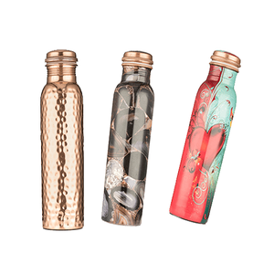 Botella de agua de cobre para una vida saludable, botella de agua de cobre promocional Diwali con logotipo - Product Image 3