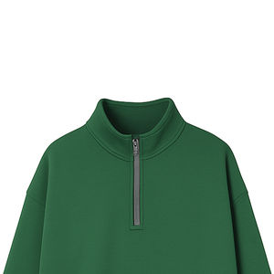 Trendy Oversized Half <b>Zip</b> Sweatshirts Casual Custom Color Streetwear <b>quarter</b> <b>zip</b> Sweatshirt with Pockets Perfect For Winter Wear - Product Image 3