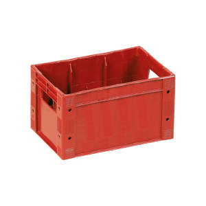 Caisse à boissons empilable KS 610 en polypropylène vierge avec logo personnalisé, capacité 24 bouteilles, modèle 610 - Product Image 1