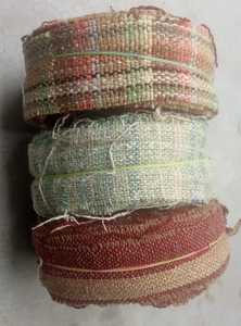 Rollos de cinta de tela de lino reciclado hechos a medida en patrones de cuadros hechos a medida ideales para su reventa en tiendas de arte y artesanía - Product Image 4