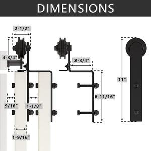 RHETECH, <span class=keywords><strong>puerta</strong></span> de Granero empotrada, parte inferior, <span class=keywords><strong>puerta</strong></span> doble, Interior Exterior, derivación de vía única, Kits de Hardware para <span class=keywords><strong>puerta</strong></span> de Granero <span class=keywords><strong>corredera</strong></span> Industrial - Product Image 4