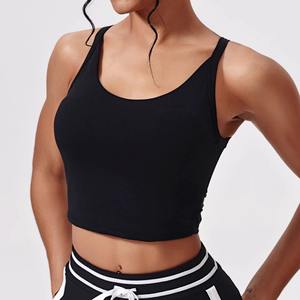 Camiseta sin Mangas para Yoga, Cuello en U, Estilo Casual, Color Sólido para Mujer - Product Image 4