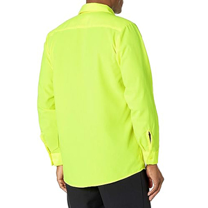 Camisetas abotonadas de seguridad de poliéster 100%, venta al por mayor, ropa de trabajo de invierno de alta visibilidad, camisetas reflectantes de trabajo de manga larga - Product Image 6