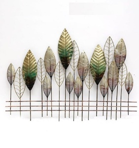 เครื่องตกแต่งสุดหรูสำหรับบ้าน,กรอบโลหะรูปใบไม้สำหรับตกแต่งผนังบ้าน - Product Image 5