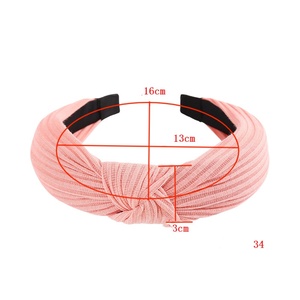Fasce per Capelli Annodate alla Moda per Donne e Ragazze, <span class=keywords><strong>Turbante</strong></span> Largo Semplice, Fasce per Capelli con Nodo Incrociato in Colori Uniti - Product Image 2