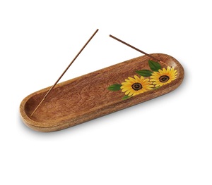 Brûleur d'encens en bois moderne, récupérateur de cendres d'encens ou porte-bâtonnets d'encens pour la décoration de la maison, résistant au feu - Product Image 1