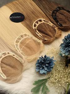 Produit phare 2025 : Topper 100% cheveux humains Remy vietnamiens bruts, noués à la main, Super Double Drawn, Fusion, Cuticules entièrement intactes, Vierge - Product Image 2