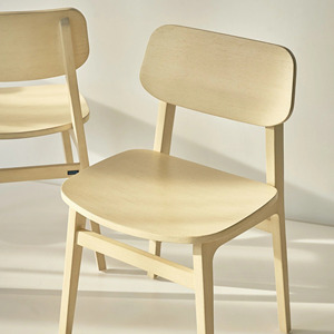 Chaise de salle à manger moderne en bois d'hévéa nouveau Top MFC/MDF Viet Nam NARVIK (naturel 50) - Product Image 3