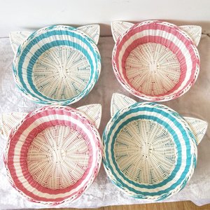 ลดราคา! ตะกร้าเตียงแมวทำมือตะกร้าหวายสำหรับสัตว์เลี้ยง - Product Image 6