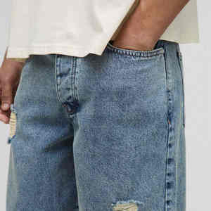 Vente en gros de streetwear d'été Short en jean respirant taille moyenne de haute qualité Short en jean baggy léger - Product Image 5