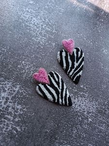 ต่างหูปักลูกปัดทำด้วยมือมีสไตล์สำหรับผู้หญิงเครื่องประดับแฟชั่นงานปักไขว้และงานปักทำมือ - Product Image 2