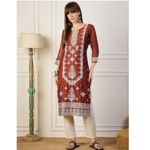 Most Demanded Handcrafted Women Office Wear Cotton <b>Kurtis</b> for Casual or Festive and Office Wear Available for Bulk Quantity - Product Image 1