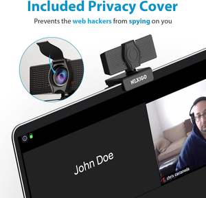 Webcam avec microphone, contrôle logiciel et cache de confidentialité, USB HD, Plug and Play pour conférences et appels vidéo - Product Image 2