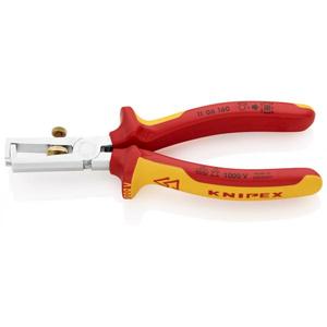 Knipex Universal Chrome Plated Insulation Stripper with Opening Spring Handles Insulated Multi-Component Grips <b>Wire</b> Crimpers - Product Image 1
