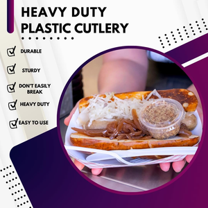 Eco-Friendly Disposable Plastic Cutlery Set Fork <b>Salt</b> <b>Pepper</b> <b>Shakers</b>-50-Piece Recyclable Biodegradable BPA-Free Meal Kit - Product Image 3