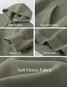Chándales Unisex de Felpa Francesa Gris Verde de Invierno de Alta Calidad, 100% Algodón Ecológico, Reversibles, Talla Grande para Mujer - Product Image 6