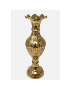 Florero de latón hecho a mano de diseño moderno más vendido, decoración de hogar y boda de alta calidad de la India - Product Image 1