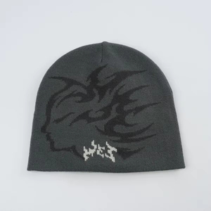 Gorro de Punto Jacquard Personalizado de Fabricante Directo, Nuevo Estilo, Marca Privada, Gorro de Invierno con Estampado, Gorro de Punto de Venta Caliente - Product Image 1