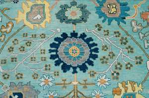 Alfombras de Lana Pura Hechas a Mano de Alta Calidad, Diseño Ushak Premium, Duraderas, Lavables, Antideslizantes para el Hogar - Product Image 3