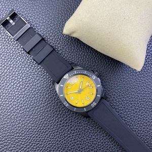 Montre mécanique pour hommes, jaune, étanche à 100M, bracelet en Silicone, montre de plongée automatique, lunette rotative, montre lumineuse de nuit - Product Image 5