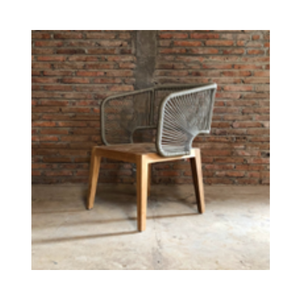 Chaise de restaurant d'extérieur moderne à dossier tressé empilable, prix d'usine en gros - Product Image 6