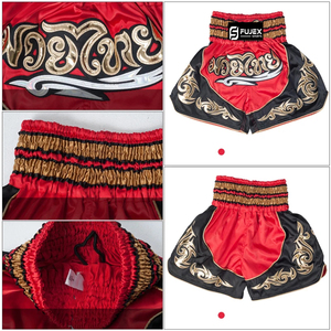 Los mejores pantalones cortos Unisex adultos niños Muay Thai Kickboxing Logo personalizado MMA Martial Sports Fighting Shorts Pantalones cortos de diseño premium - Product Image 3