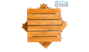 Azulejos de cubierta de madera de acacia impermeables antideslizantes certificados FSC ecológicos de diseño cuadrado moderno de alta calidad para interiores y exteriores - Product Image 2