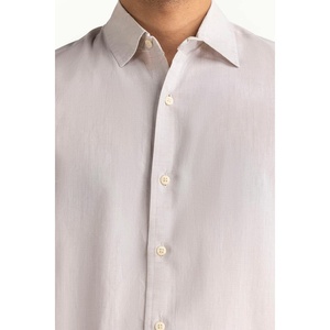 Camisa Casual de Lino y Algodón para Hombre, Cuello Mao, Transpirable, Teñido Liso, Talla XL, para Otoño, Suministro ODM - Product Image 5