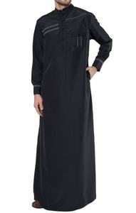 Túnica Musulmana en Oferta, Thobe Islámico para Hombre Árabe, Ropa Islámica Masculina, Ropa Musulmana para Hombre Más Vendida, Túnica de Color Sólido - Product Image 3