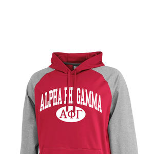 Sudadera con Capucha de Punto de Poliéster Bicolor Griega para Logotipo Universitario Impreso, Fraternidad, Antiencogimiento, Talla Grande - Product Image 3