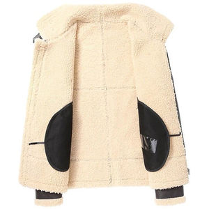 Chaqueta de Piel de Oveja Personalizada de Moda, Nuevo Diseño, Manga Larga, Color Marrón, Cierre Frontal con Cremallera, Estilo Casual Suave, Unisex - Product Image 6