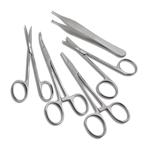 5 piezas de alta calidad CE certificado Clase II juego de instrumentos quirúrgicos de acero inoxidable hemostatos tijeras pinzas médicas - Product Image 6