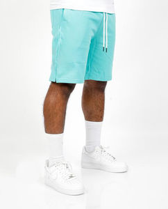 กางเกงขาสั้นครอปทรงหลวมของผู้ชาย,กางเกงกีฬาขาสั้นผ้าคอตตอนลำลองทรงตรงถักลำลองฤดูร้อน - Product Image 4