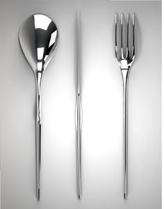 Cubertería de acero inoxidable hecha a mano, tenedor y cuchara de METAL, hecho en la INDIA - Product Image 1