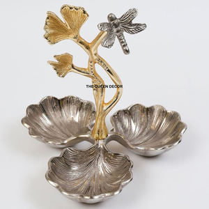 Tazón Decorativo de Aluminio con Borde y Base de Cadena Redonda, Estilo Moderno, Vajilla para el Hogar, Tazones para Servir - Product Image 6