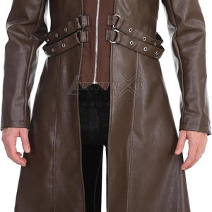 Nuevo abrigo de cuero de moda de calidad superior mejor material hecho en Pakistán precio al por mayor hombres abrigo largo de cuero - Product Image 6