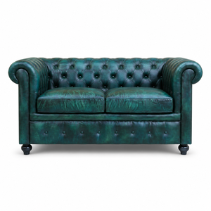 Sofá Chesterfield de Cuero |   Diseño Moderno de Mediados de Siglo |   Espuma |   Muebles de Lujo para Sala de Estar en Apartamentos y Villas - Product Image 1