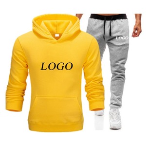 Men's Cotton Cropped Boxy Zip Hoodie Flared Sweatpants <b>Set</b> Custom Logo Winter Maternity <b>Sweat</b> Suits Wholesale - Product Image 4
