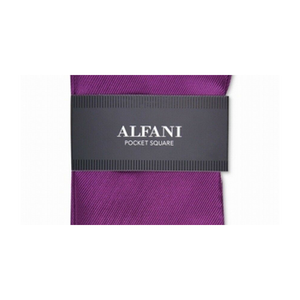 Fazzoletto da taschino Alfani da uomo in twill di seta tinta unita viola scuro, misura regolare, sciarpa quadrata e fazzoletto da naso - Product Image 2