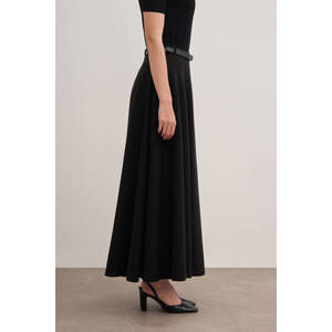 กระโปรงสั้นเอวธรรมชาติผ้ายืดพร้อมเข็มขัด ทรงเอไลน์สวมใส่สบาย - Product Image 5