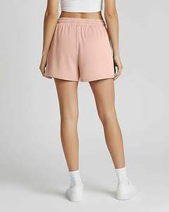 Shorts de sport personnalisés pour femmes avec logo personnalisé, haute qualité, 100% coton, respirant, coupe ajustée, taille élastique sportive - Product Image 3