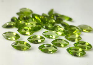 Péridot vert naturel 2x4mm-6x12mm Marquise Cut pierres précieuses à facettes en vrac pour la fabrication de bijoux - Product Image 3
