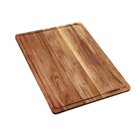 Grand plateau de service en bois d'acacia Planches à découper épaisses en bois Planche de service réversible Planche à jus de fruits Planche à charcuterie