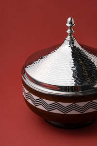 Nouvelle casserole en bois Hotpot dans la meilleure qualité casserole de luxe faite à la main forme ronde marmite de table cuisine utilisation de réchauffement des aliments - Product Image 2