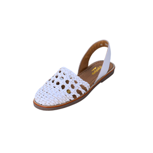 Sandalias Planas para Mujer con Tela Calada, Hechas de Cuero Genuino, Ligeras, Transpirables, con Tira Trasera y Punta Abierta para Cualquier Ocasión - Product Image 2