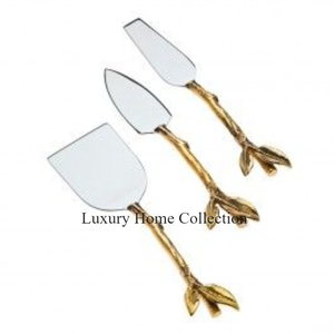 Modern Design Latest Arrival Stainless Steel Flatware Set With Spork and Spoon and Branching Design Handle Brass Antique Shade - Product Image 5