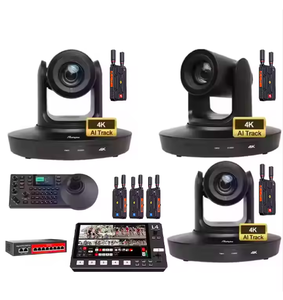 Kit de caméra de diffusion sans fil de qualité industrielle, 3 paires d'extenseurs sans fil 4K + 3 caméras de conférence PTZ 4K 30X avec contrôleur AI+IP - Product Image 3