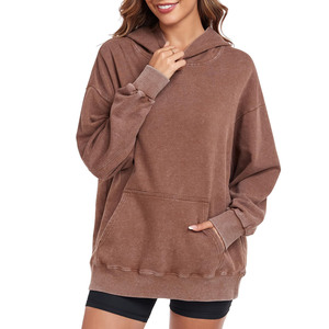 Ropa de calle 100% algodón sudaderas con capucha de peso pesado para hombre lavado con ácido Crop de gran tamaño desgastado Unisex de manga completa sudaderas con capucha - Product Image 1