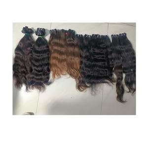 Extensiones de cabello humano indio virgen a granel, parte superior de visón ondulado Natural, paquetes de tejido suave sin procesar, proveedor mayorista - Product Image 1